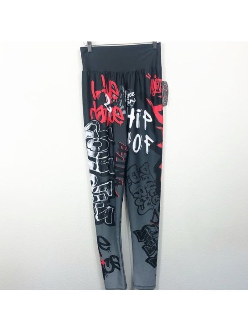 Gia Mia Hip Hop Dance Jogger Graffiti Spray Paint Pant Size Medium NWT - Picture 5 of 14